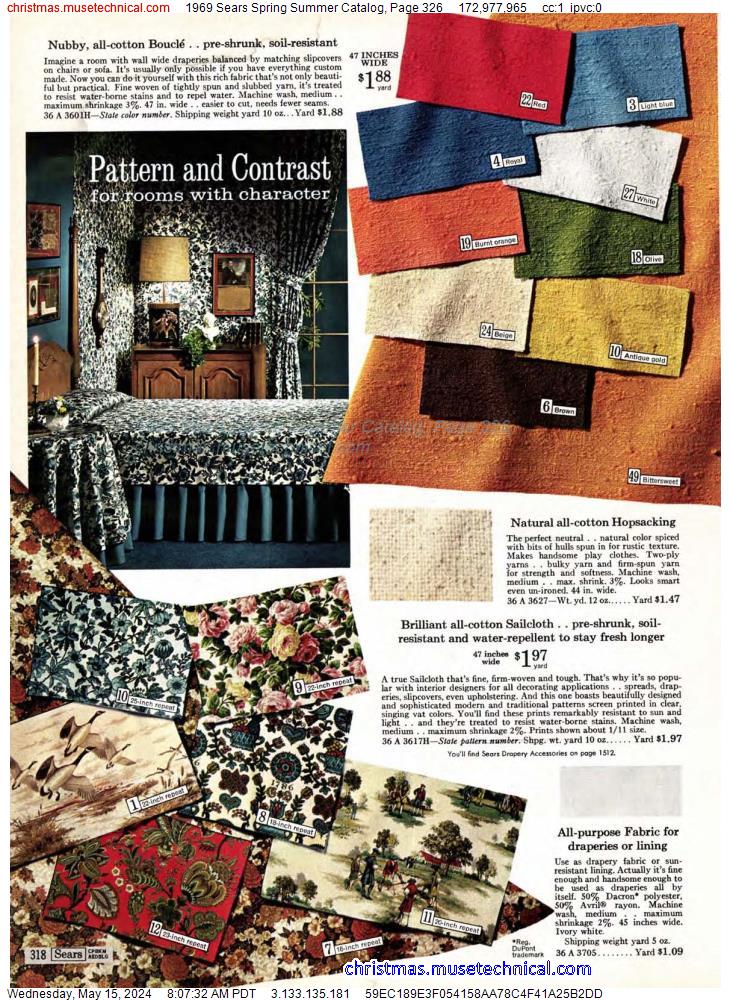 1969 Sears Spring Summer Catalog, Page 326