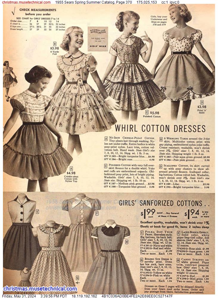 1955 Sears Spring Summer Catalog, Page 370