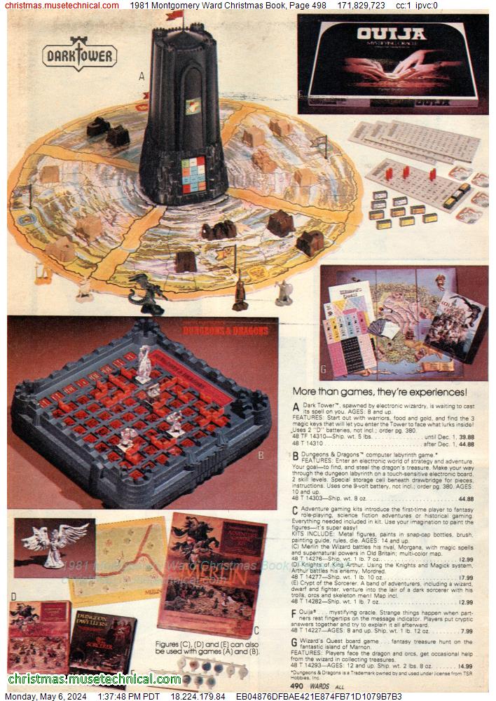 1981 Montgomery Ward Christmas Book, Page 498