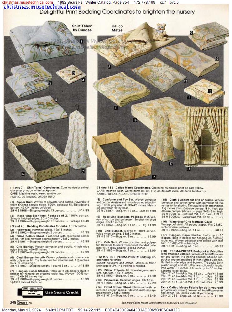 1982 Sears Fall Winter Catalog, Page 354
