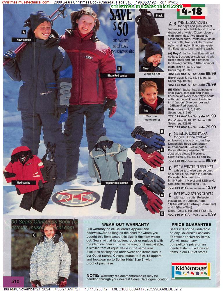 2000 Sears Christmas Book (Canada), Page 510