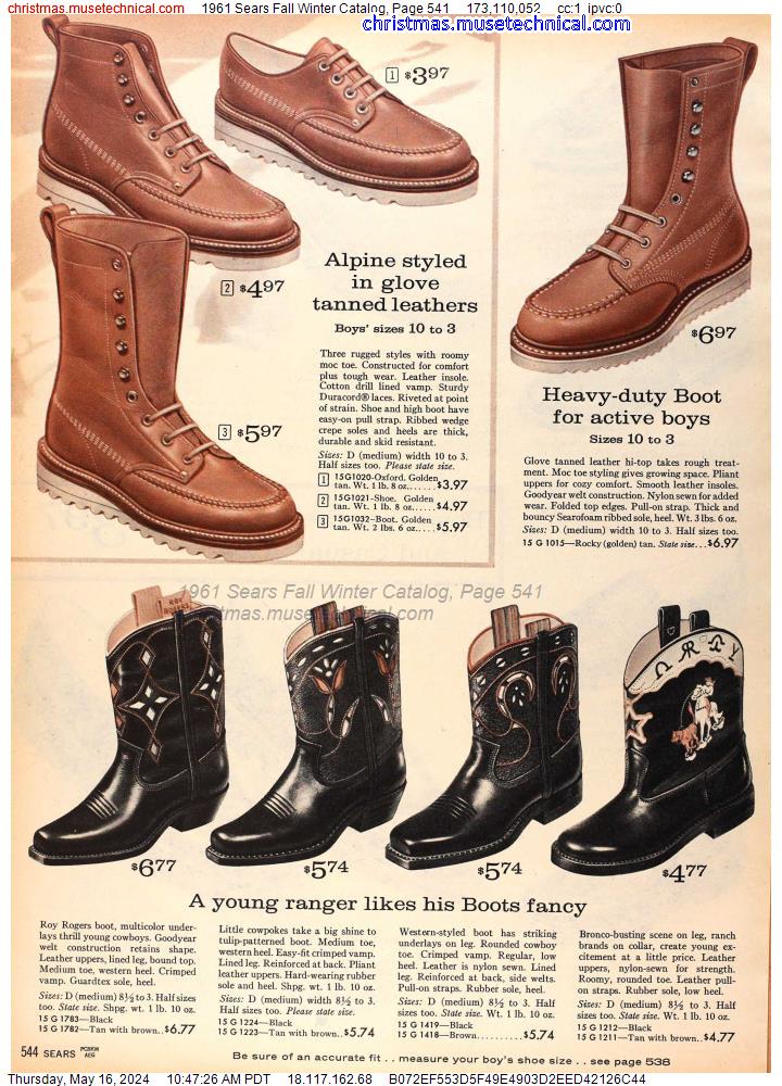 1961 Sears Fall Winter Catalog, Page 541