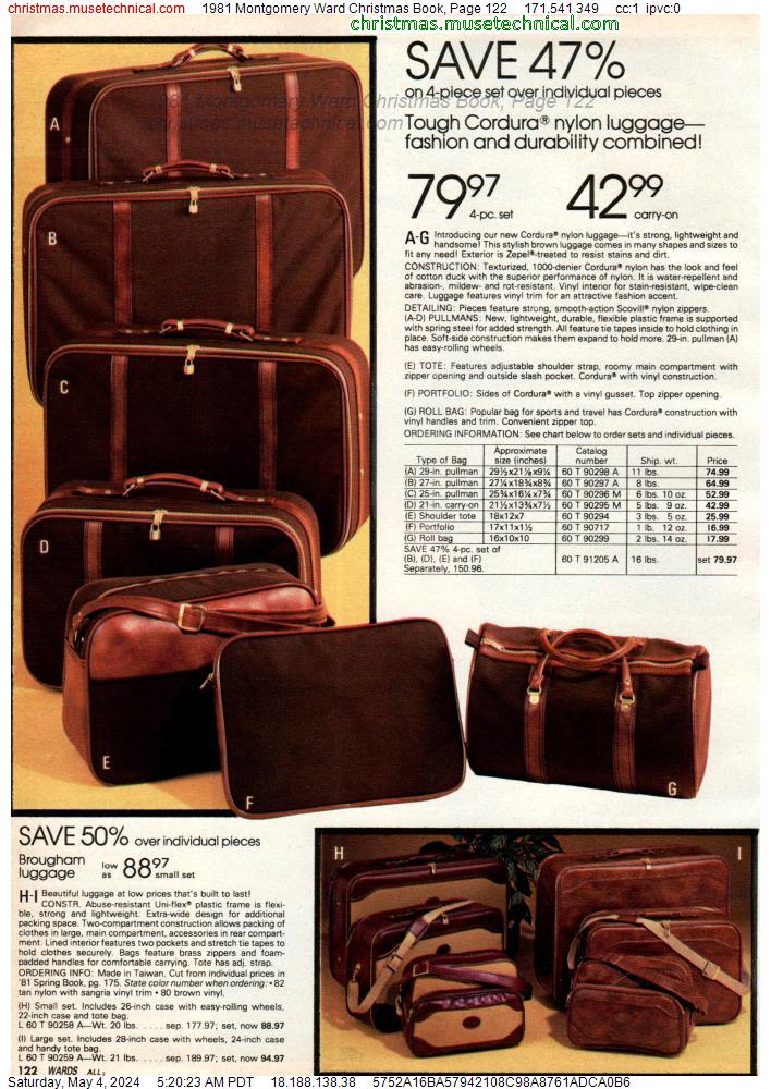 1981 Montgomery Ward Christmas Book, Page 122