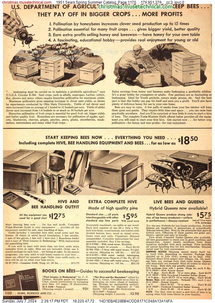 1951 Sears Spring Summer Catalog, Page 1170