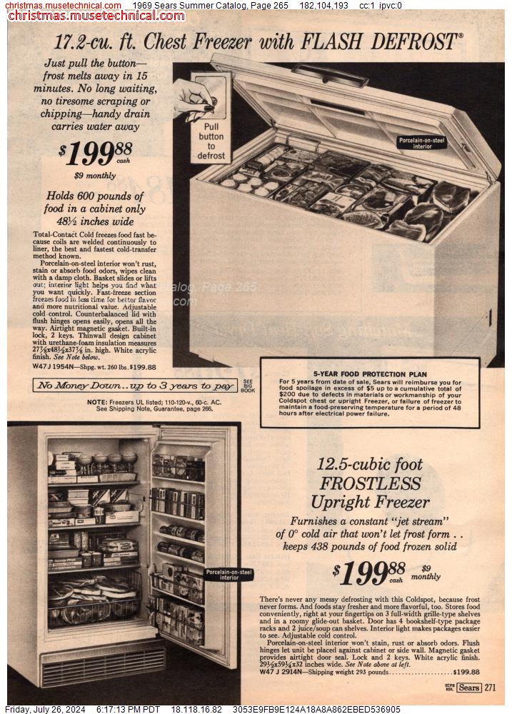 1969 Sears Summer Catalog, Page 265