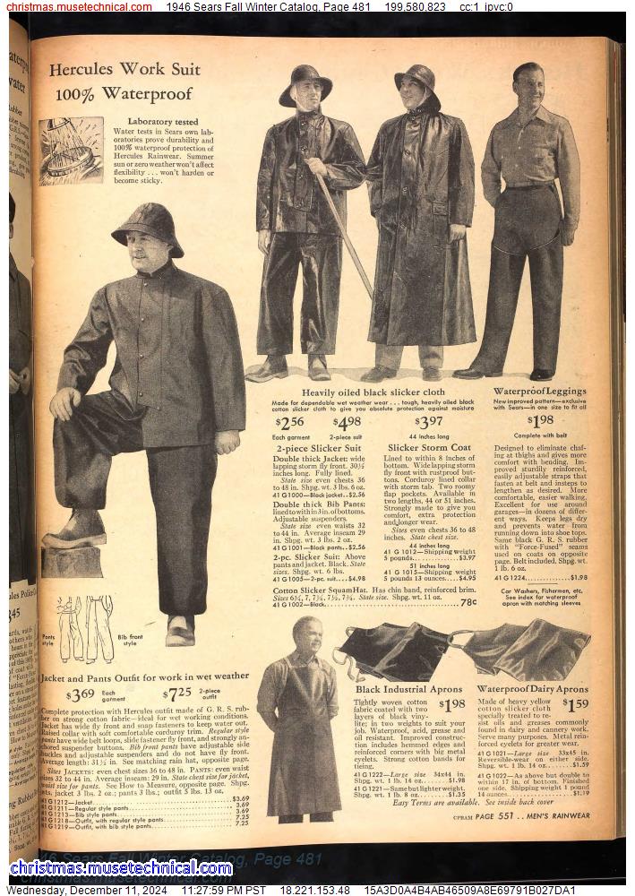 1946 Sears Fall Winter Catalog, Page 481