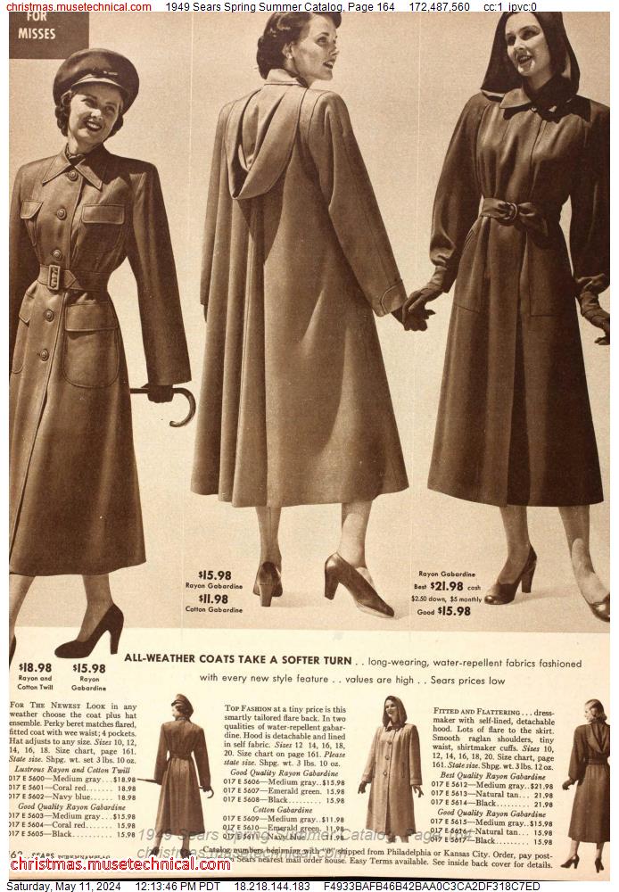 1949 Sears Spring Summer Catalog, Page 164