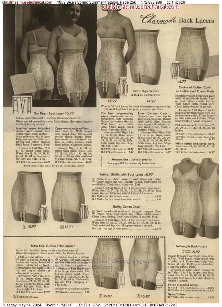 1959 Sears Spring Summer Catalog, Page 256