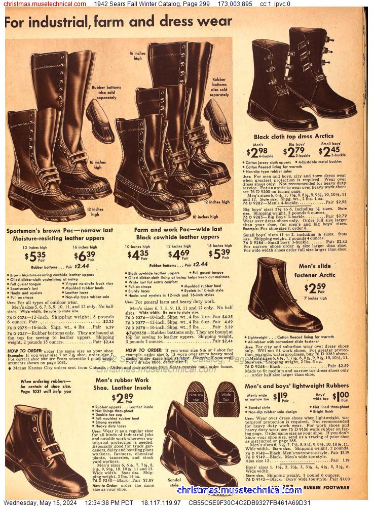 1942 Sears Fall Winter Catalog, Page 299