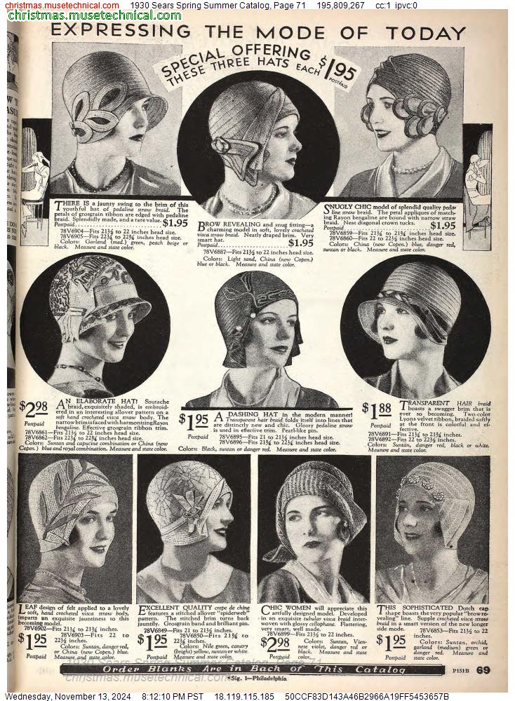 1930 Sears Spring Summer Catalog, Page 71