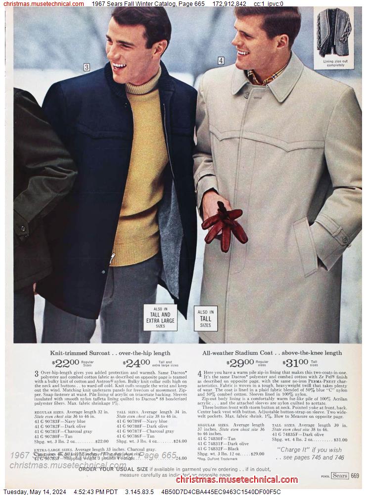 1967 Sears Fall Winter Catalog, Page 665