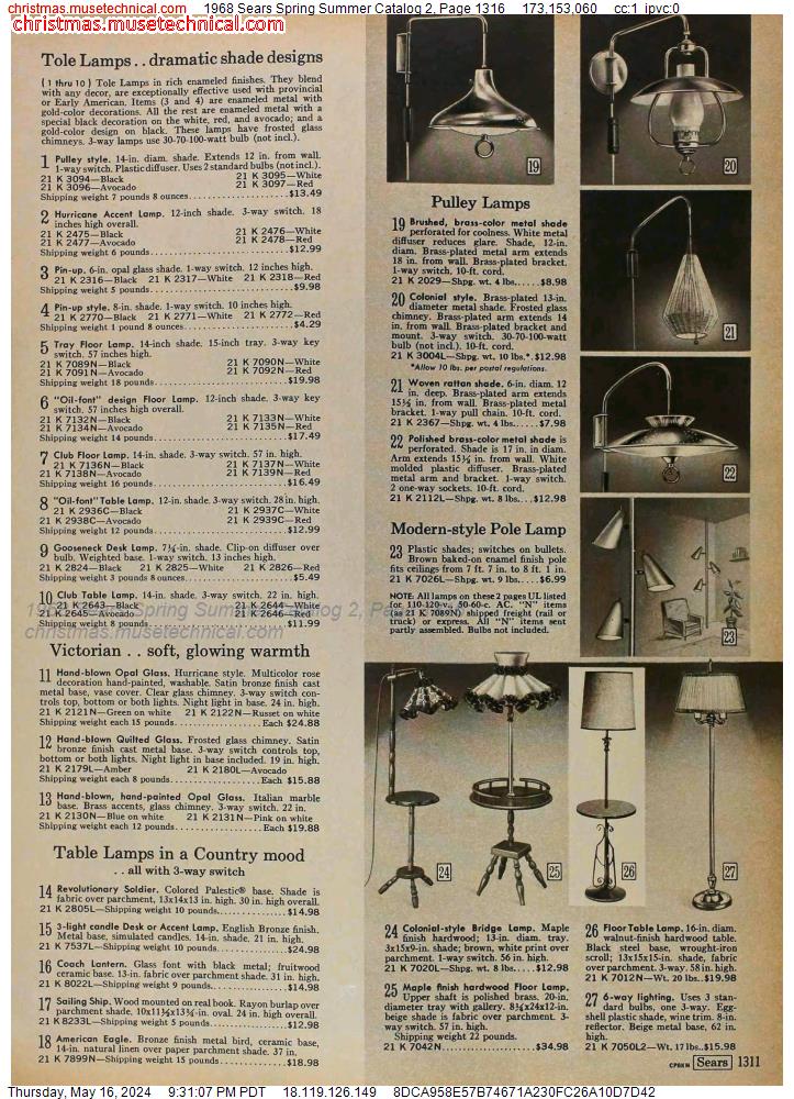 1968 Sears Spring Summer Catalog 2, Page 1316