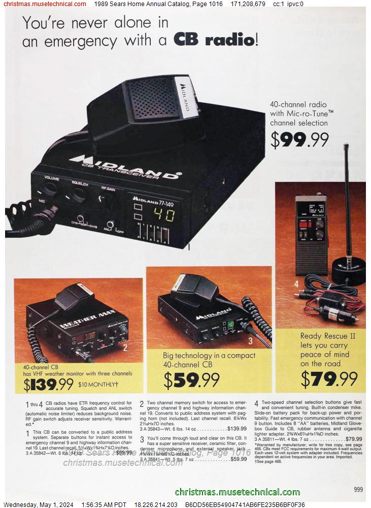 1989 Sears Home Annual Catalog, Page 1016