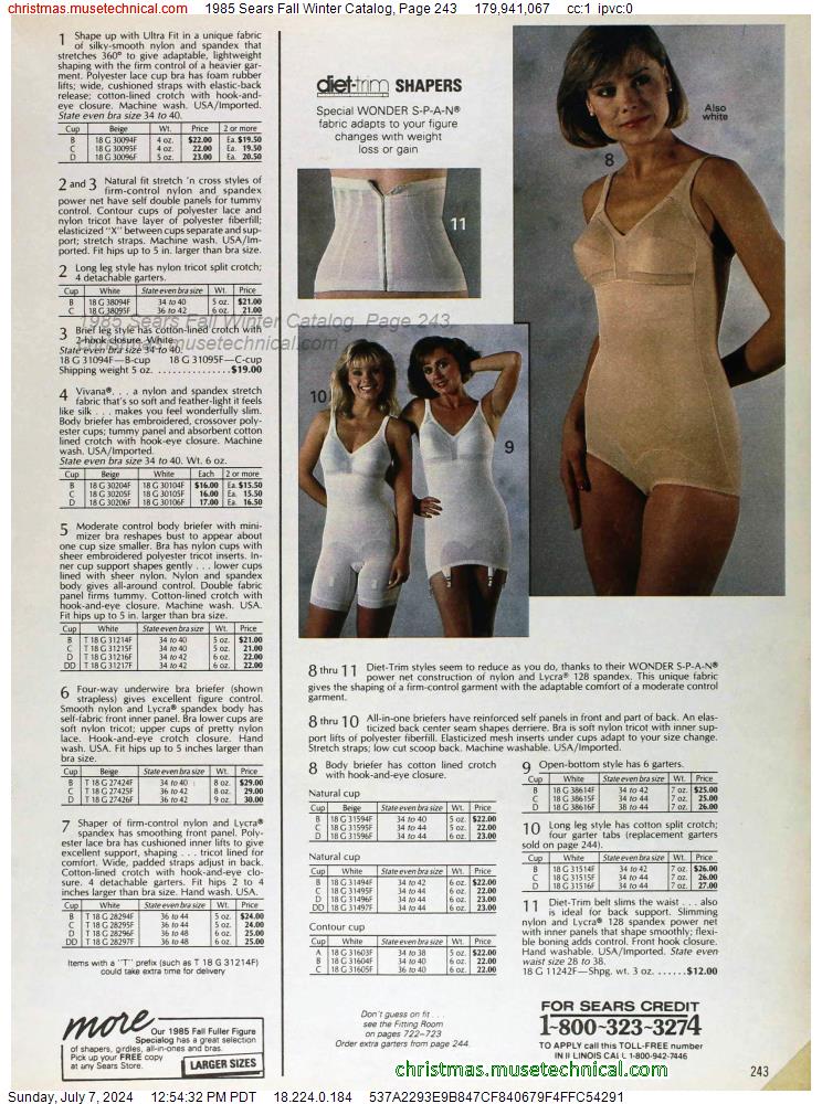 1985 Sears Fall Winter Catalog, Page 243