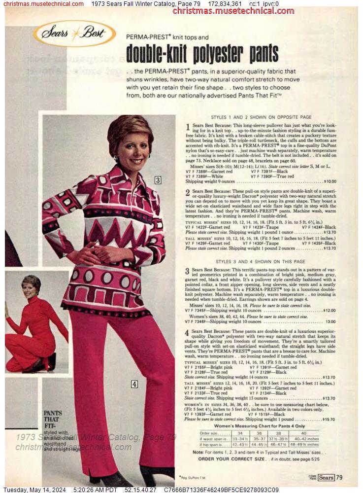 1973 Sears Fall Winter Catalog, Page 79
