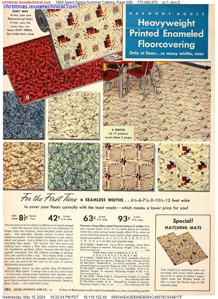 1950 Sears Spring Summer Catalog, Page 589