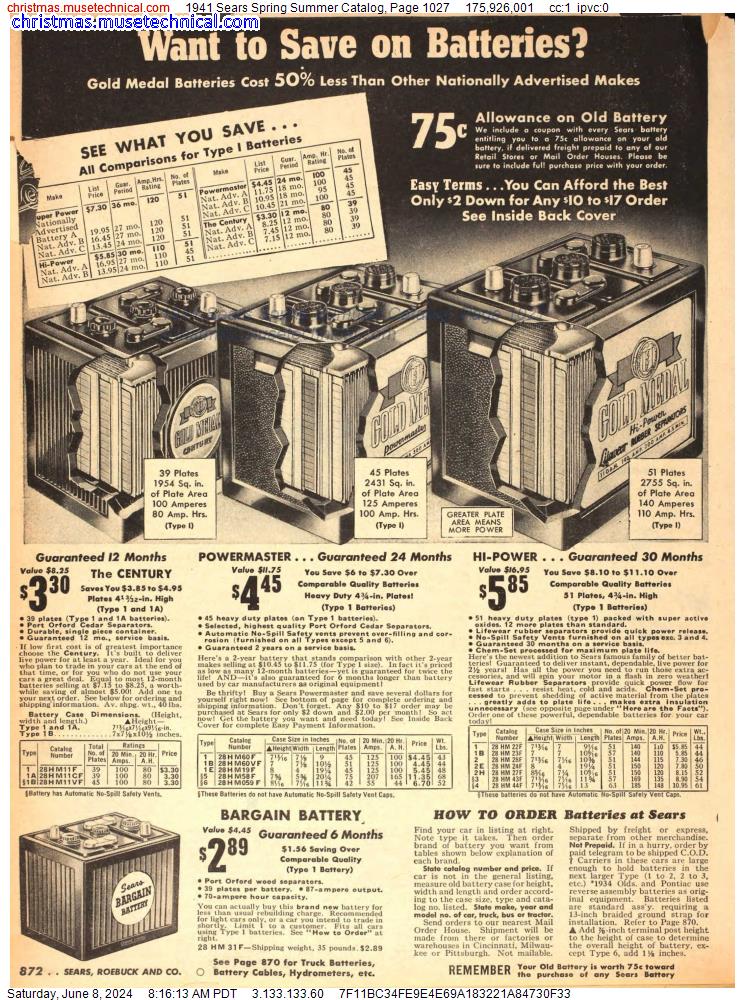 1941 Sears Spring Summer Catalog, Page 1027