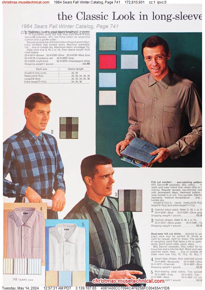 1964 Sears Fall Winter Catalog, Page 741