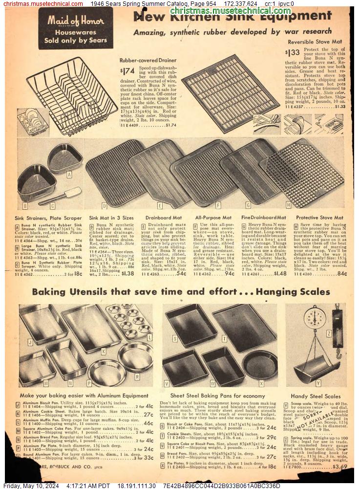 1946 Sears Spring Summer Catalog, Page 954