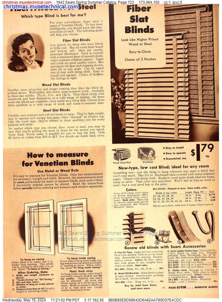 1942 Sears Spring Summer Catalog, Page 723