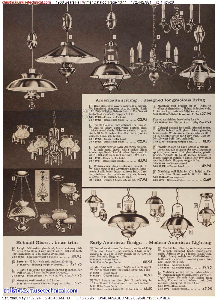 1960 Sears Fall Winter Catalog, Page 1377