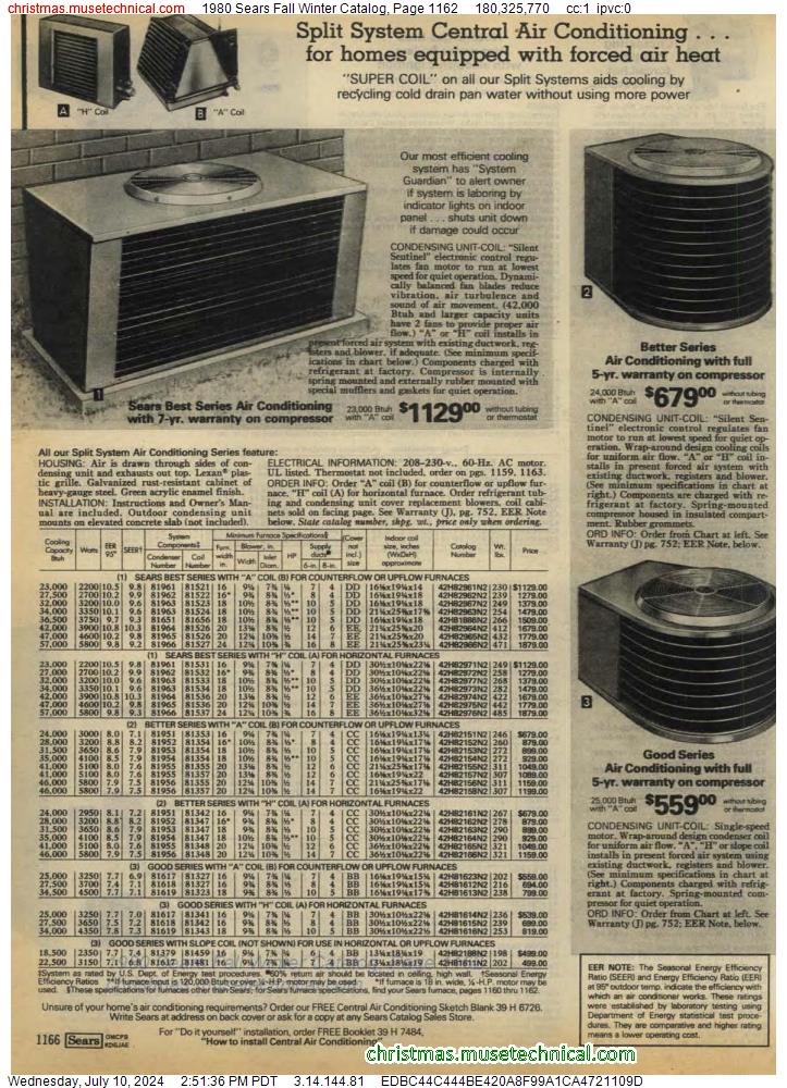 1980 Sears Fall Winter Catalog, Page 1162