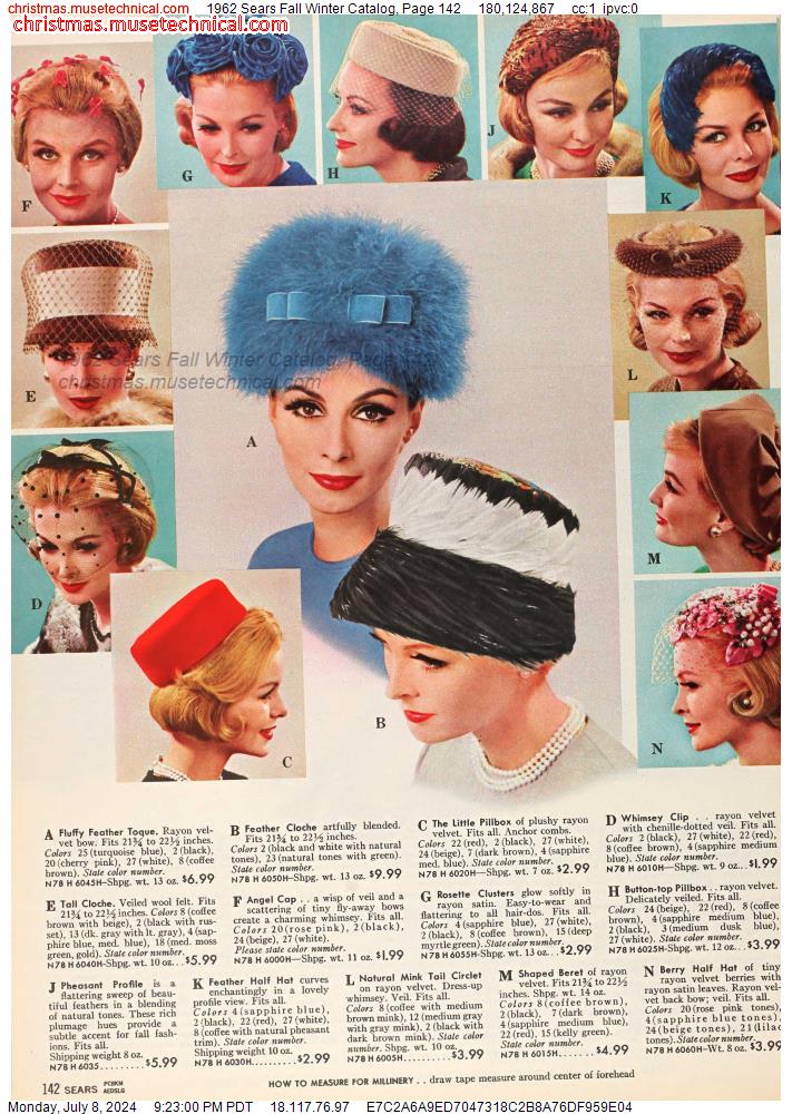 1962 Sears Fall Winter Catalog, Page 142
