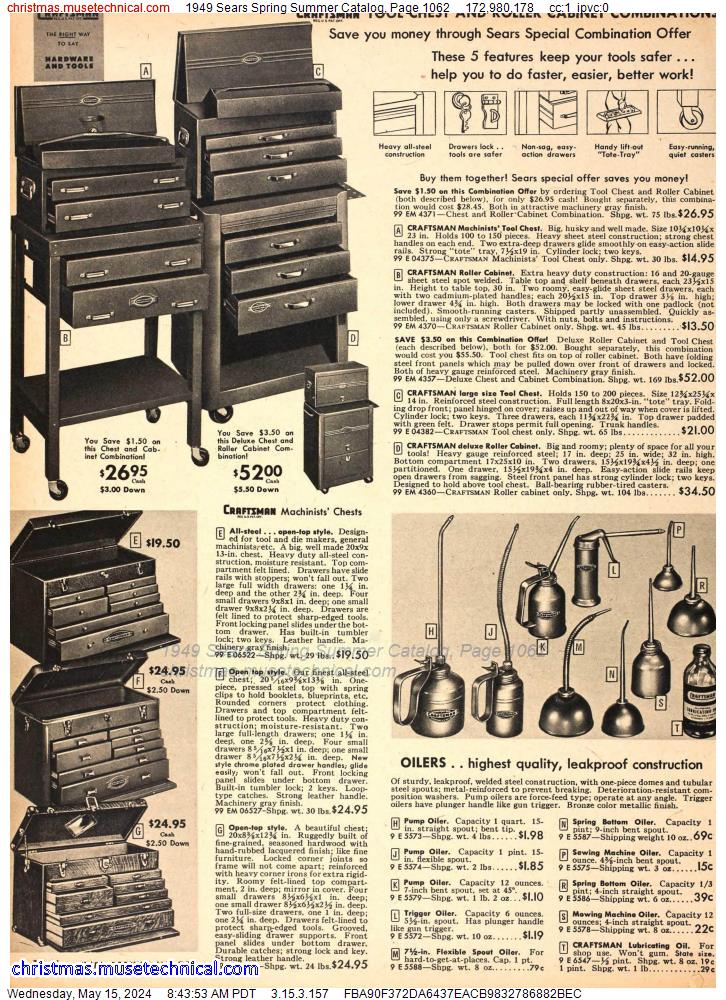 1949 Sears Spring Summer Catalog, Page 1062