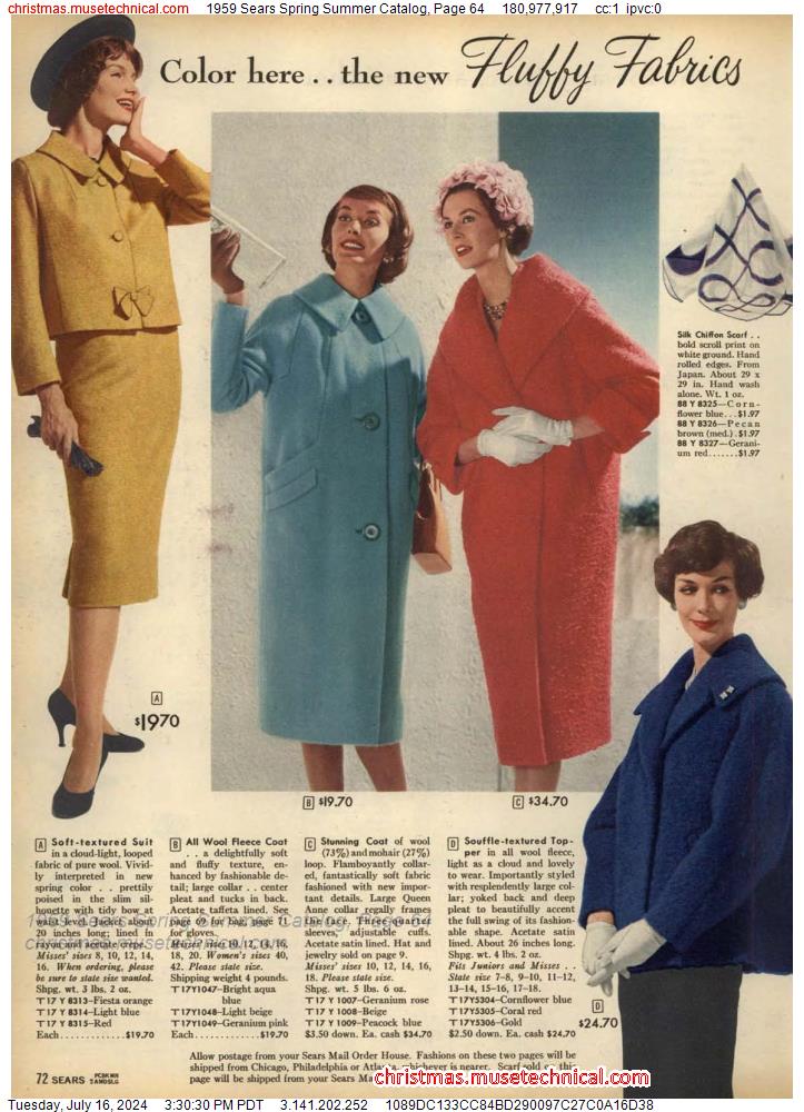 1959 Sears Spring Summer Catalog, Page 64