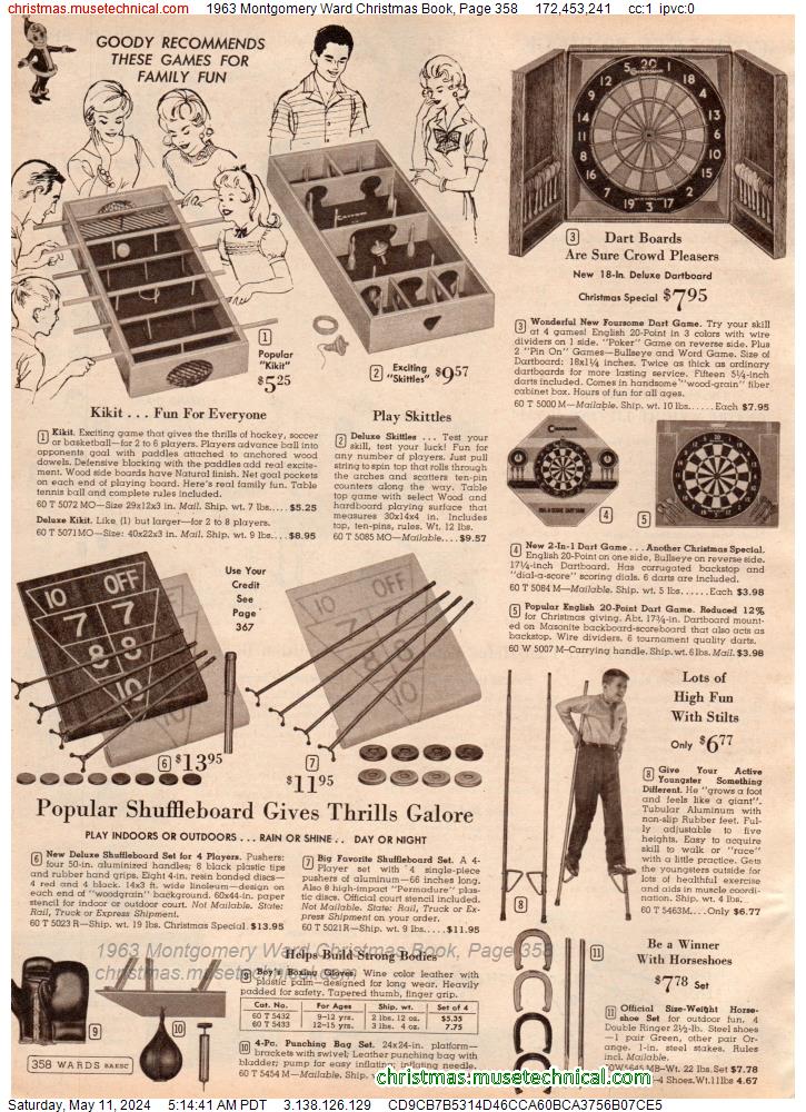 1963 Montgomery Ward Christmas Book, Page 358