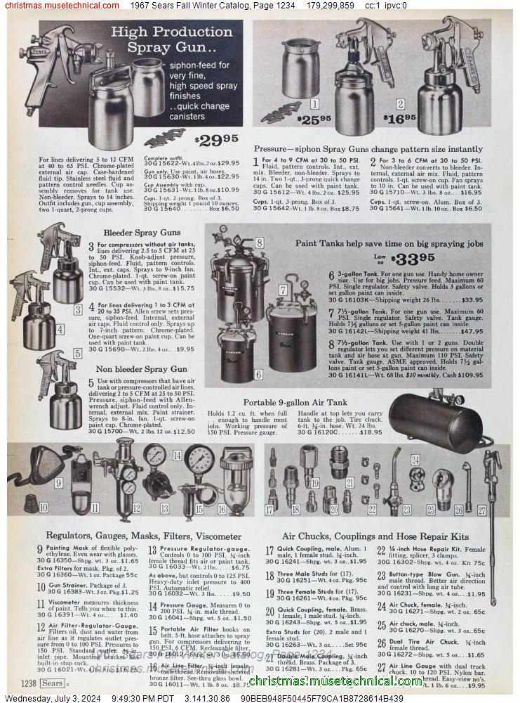 1967 Sears Fall Winter Catalog, Page 1234