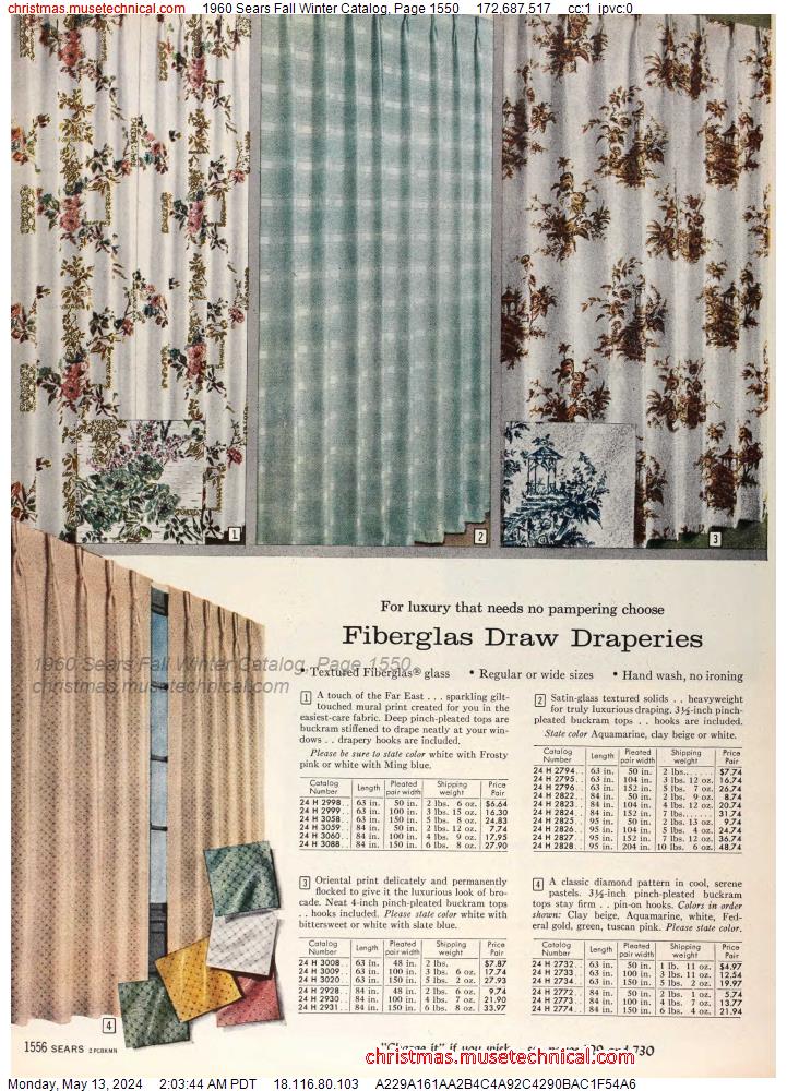 1960 Sears Fall Winter Catalog, Page 1550