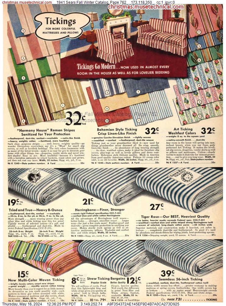 1941 Sears Fall Winter Catalog, Page 762