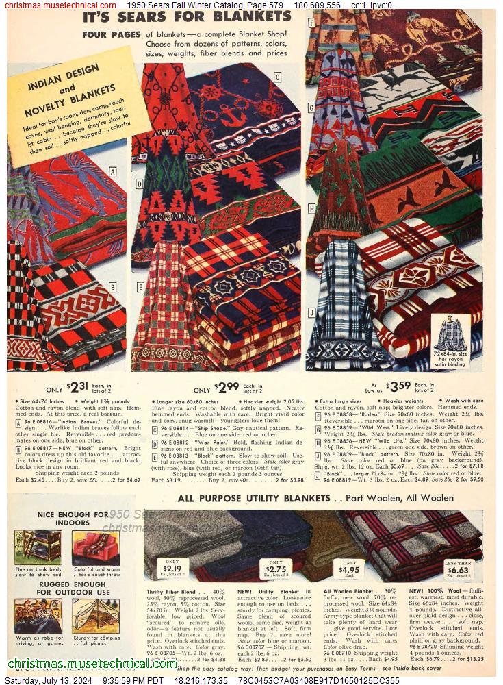 1950 Sears Fall Winter Catalog, Page 579