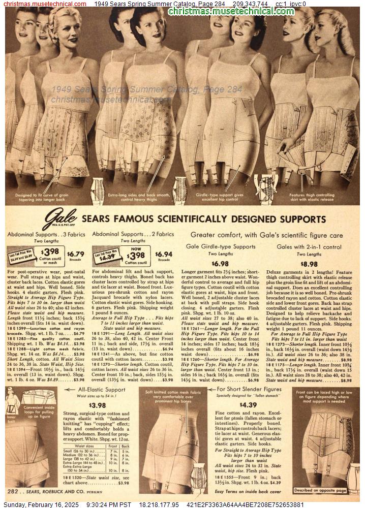 1949 Sears Spring Summer Catalog, Page 284