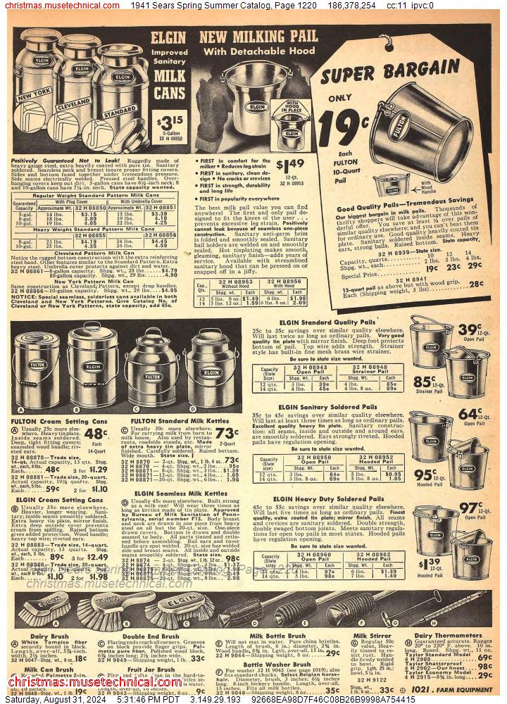 1941 Sears Spring Summer Catalog, Page 1220