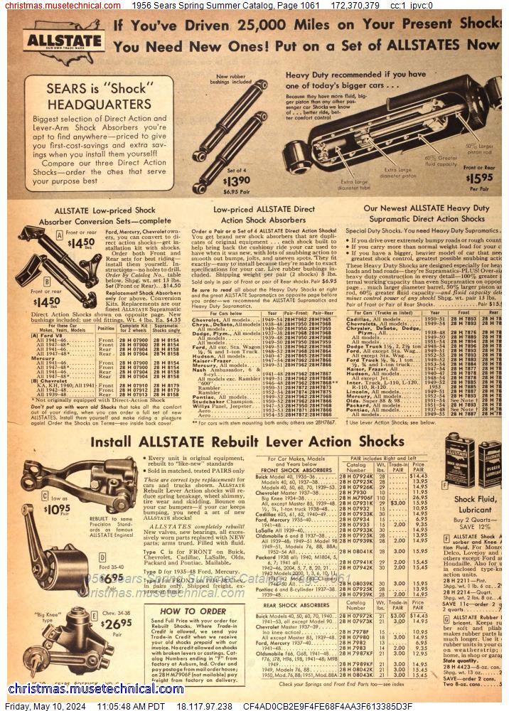 1956 Sears Spring Summer Catalog, Page 1061