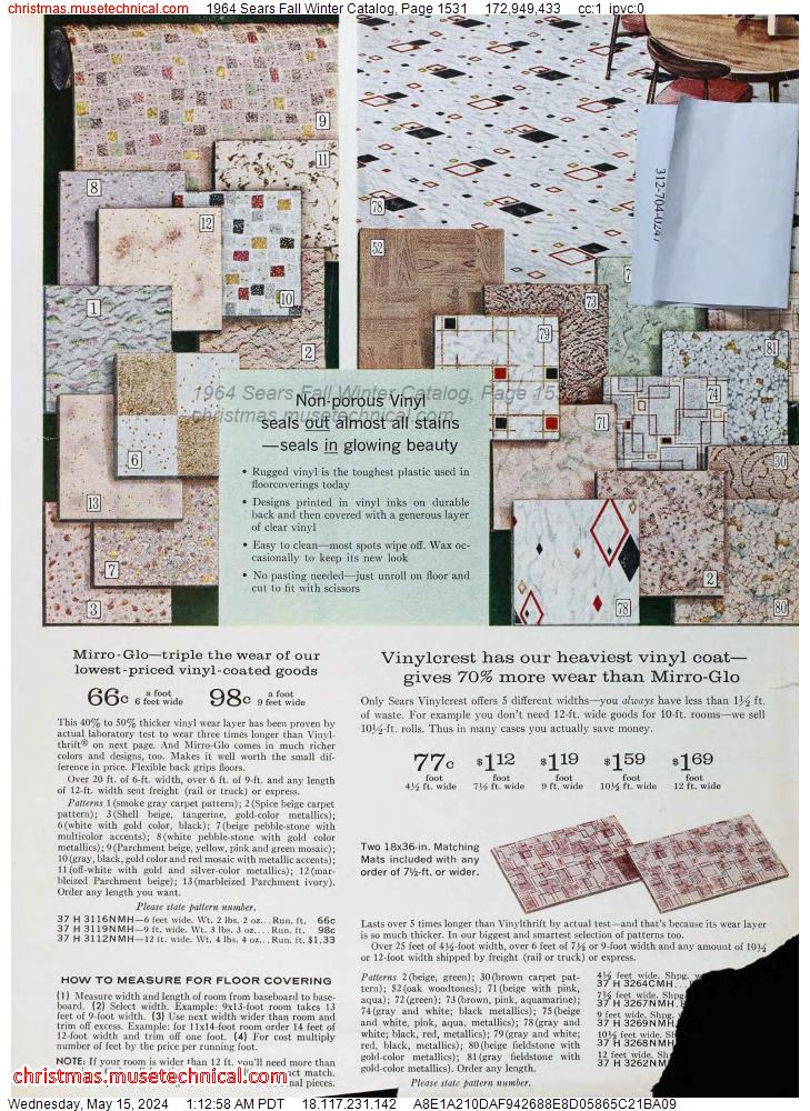 1964 Sears Fall Winter Catalog, Page 1531