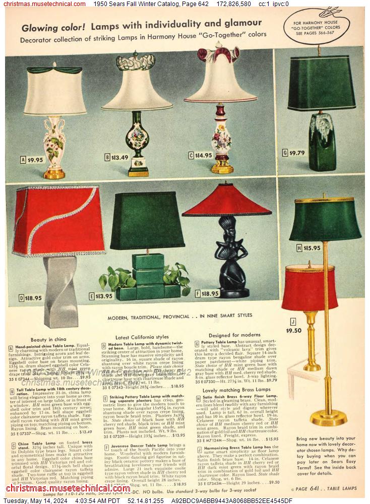 1950 Sears Fall Winter Catalog, Page 642