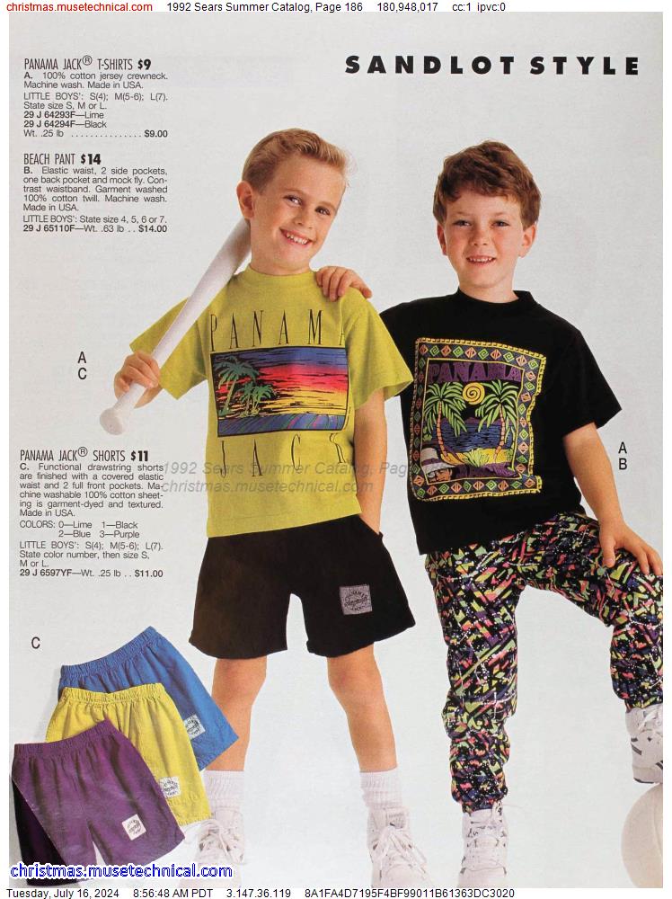 1992 Sears Summer Catalog, Page 186