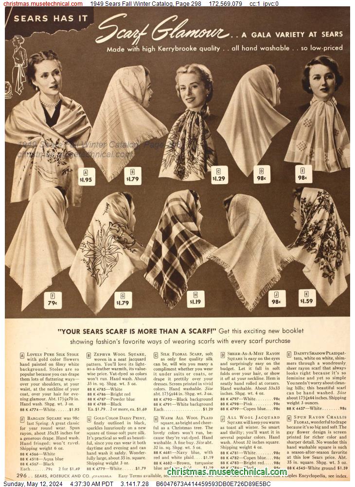 1949 Sears Fall Winter Catalog, Page 298