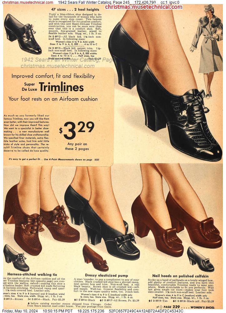 1942 Sears Fall Winter Catalog, Page 245