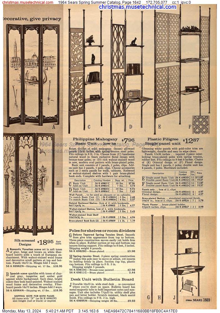 1964 Sears Spring Summer Catalog, Page 1642