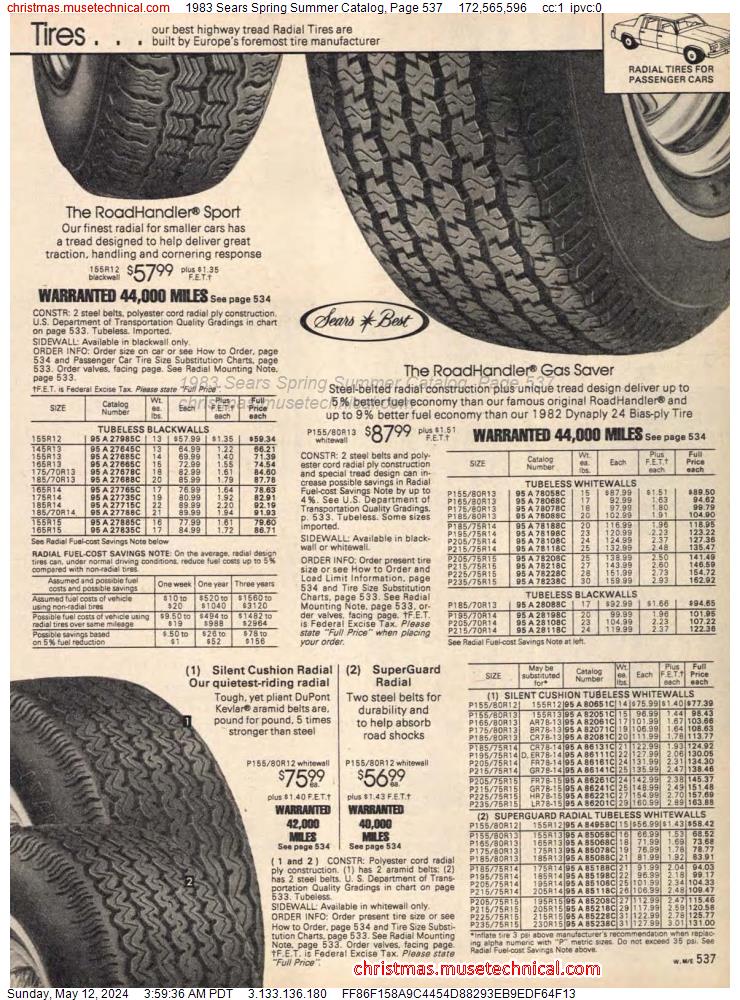 1983 Sears Spring Summer Catalog, Page 537