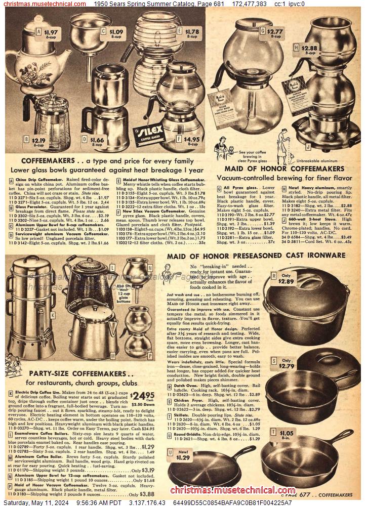 1950 Sears Spring Summer Catalog, Page 681