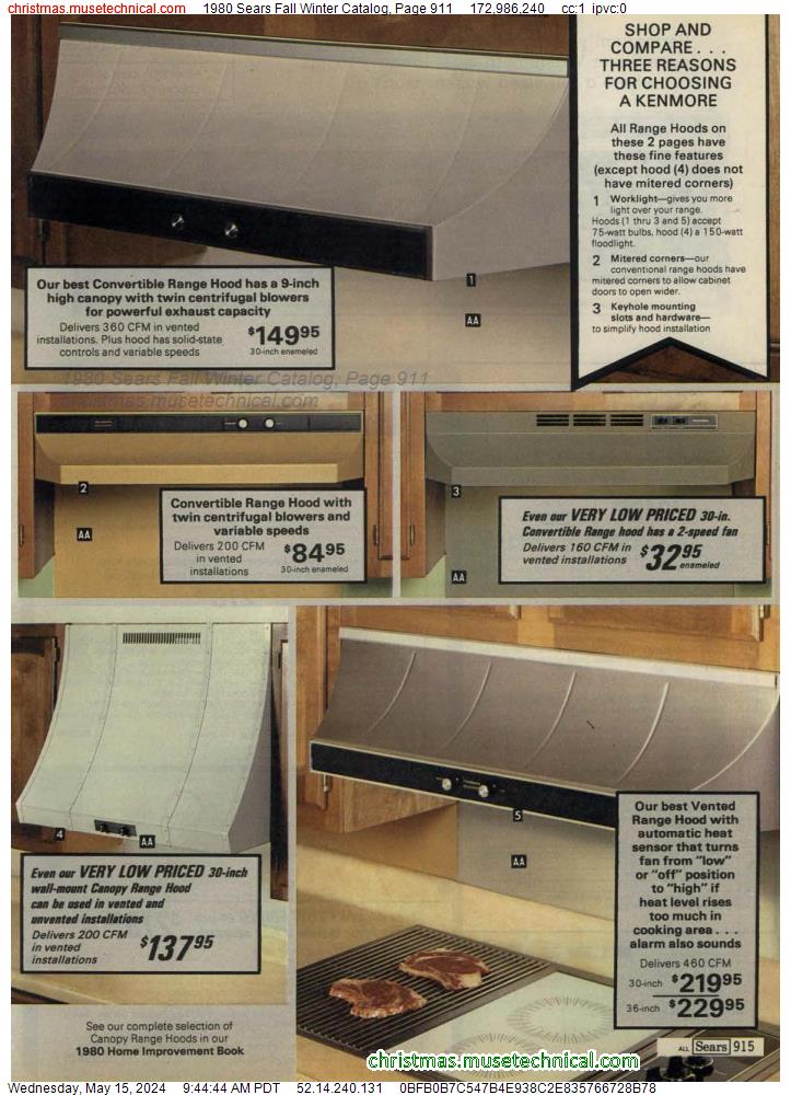 1980 Sears Fall Winter Catalog, Page 911