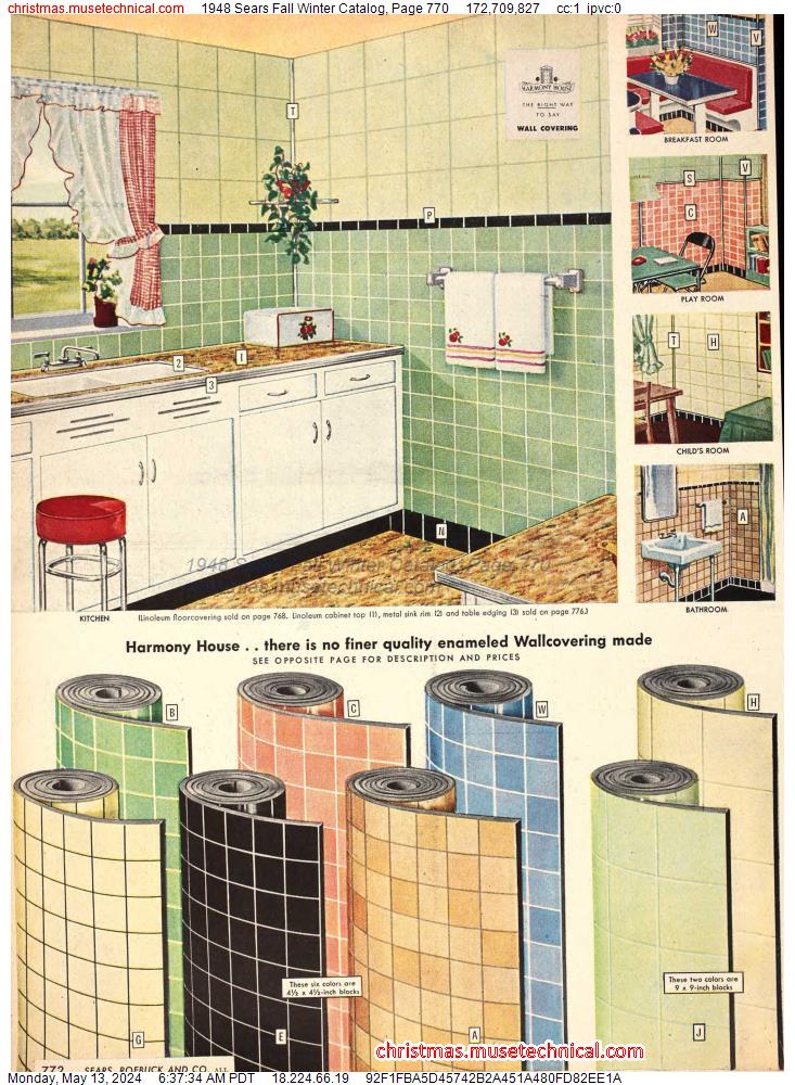 1948 Sears Fall Winter Catalog, Page 770