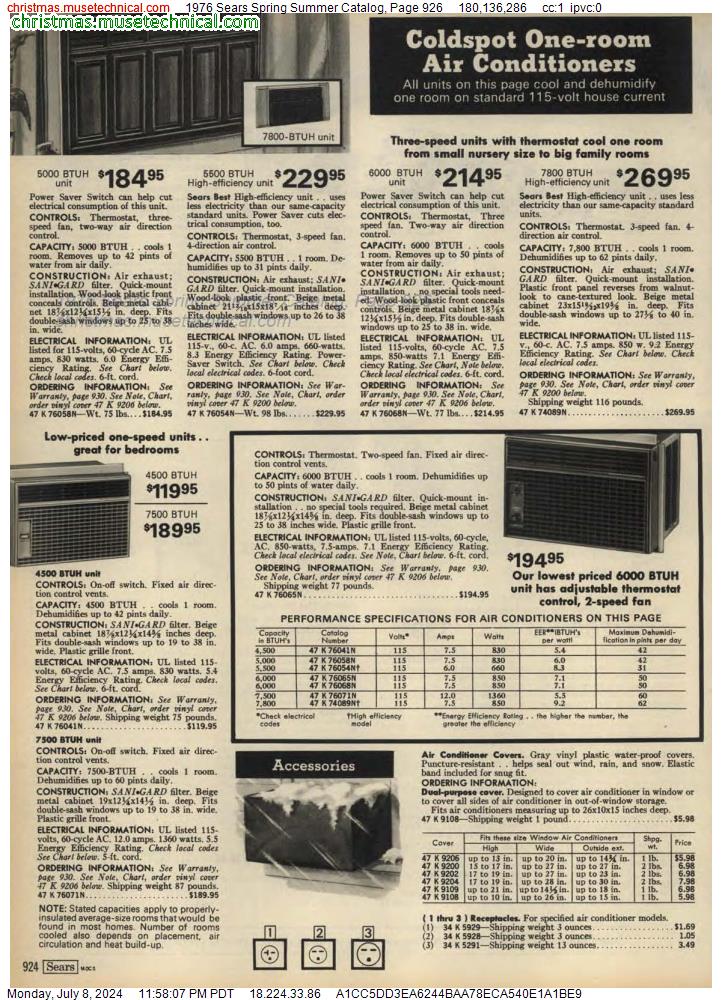 1976 Sears Spring Summer Catalog, Page 926