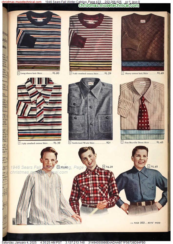 1946 Sears Fall Winter Catalog, Page 433