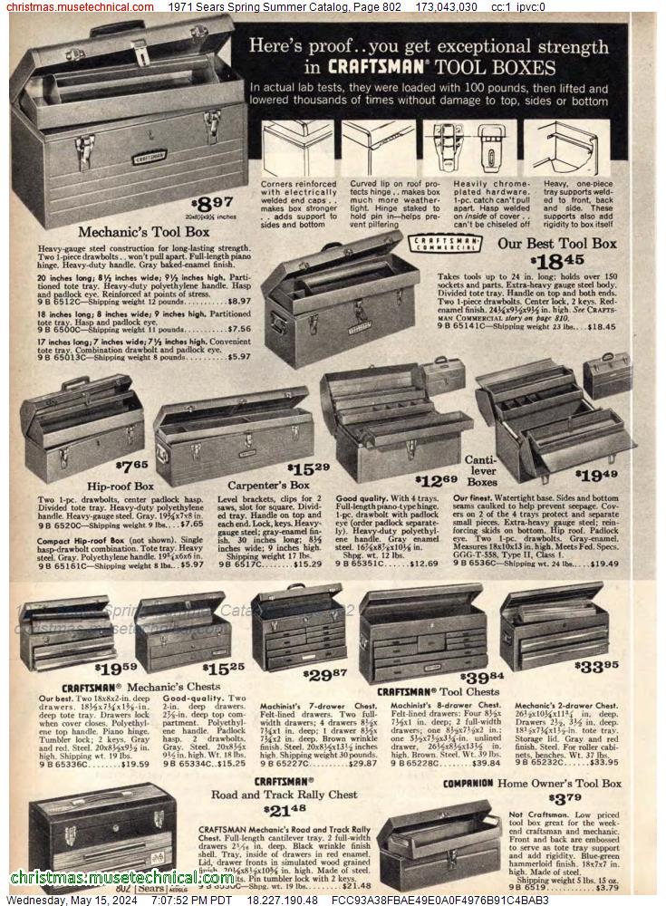 1971 Sears Spring Summer Catalog, Page 802